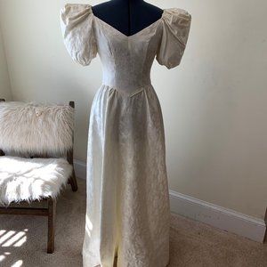 Gorgeous Silk Brocade Wedding Dress, Prom Dress 4